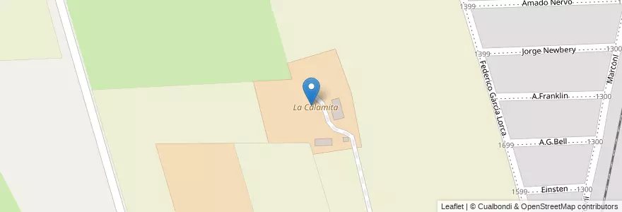 Mapa de ubicacion de La Calamita en Arjantin, Santa Fe, Departamento Rosario, Municipio De Granadero Baigorria.