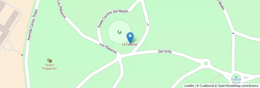 Mapa de ubicacion de La Calesita en آرژانتین, شیلی, Mendoza, Departamento Capital, Sección 9ª Parque General San Martín, Ciudad De Mendoza.