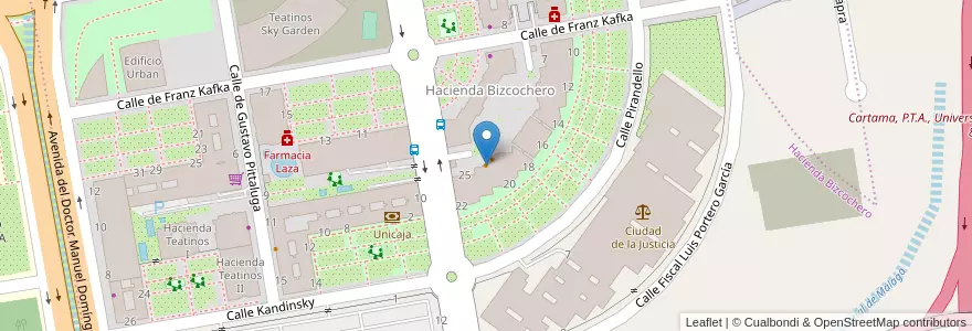 Mapa de ubicacion de La Calle Burger Teatinos en Espanha, Andaluzia, Málaga, Málaga-Costa Del Sol, Málaga.