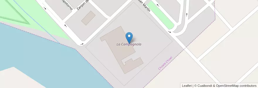 Mapa de ubicacion de La Campagnola en 阿根廷, 内格罗河省, Departamento Avellaneda.