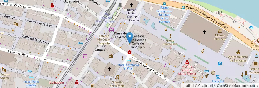 Mapa de ubicacion de La Campana Underground en Espagne, Aragon, Saragosse, Zaragoza, Saragosse.