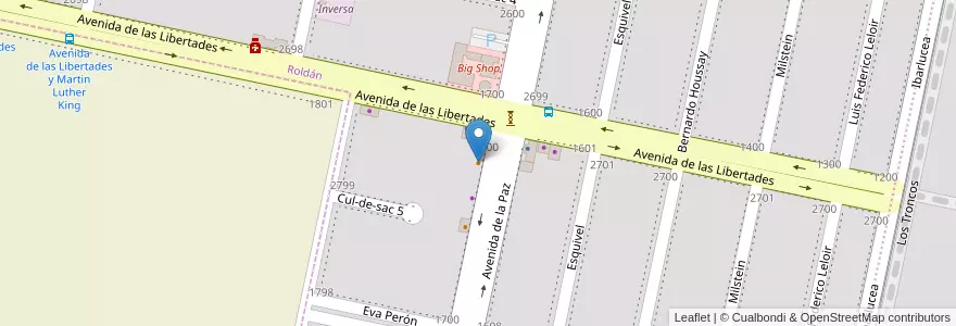 Mapa de ubicacion de La Campiña en アルゼンチン, サンタフェ州, Departamento San Lorenzo, Municipio De Roldán, Roldán.