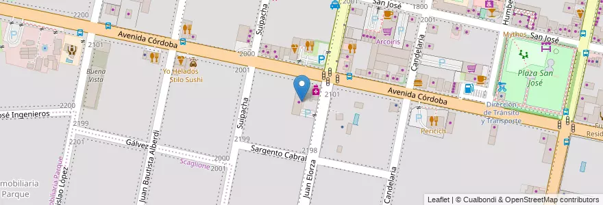 Mapa de ubicacion de La Campiña de Funes en Argentinië, Santa Fe, Departamento Rosario, Municipio De Funes, Funes.