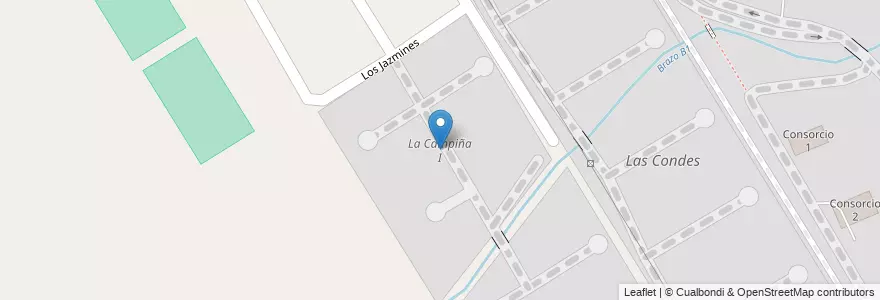 Mapa de ubicacion de La Campiña I en Arjantin, Buenos Aires, Partido Del Pilar, Pilar.