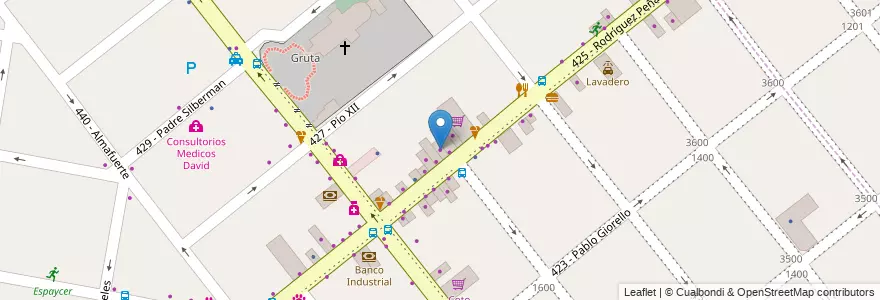 Mapa de ubicacion de La Caña en Arjantin, Buenos Aires, Partido De Tres De Febrero, Santos Lugares.