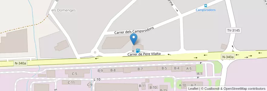 Mapa de ubicacion de la Canonja en İspanya, Catalunya, Tarragona, Tarragonès, La Canonja.