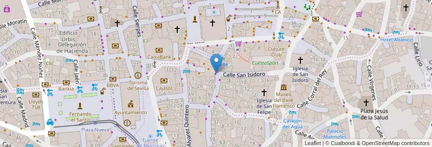 Mapa de ubicacion de la cantina en Spanien, Andalusien, Sevilla, Sevilla.