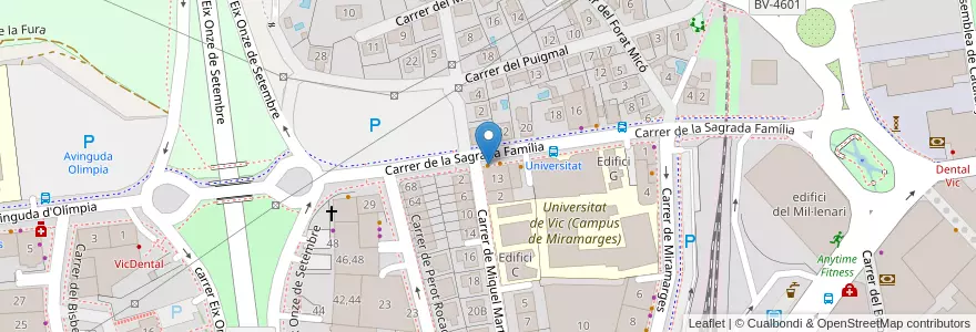 Mapa de ubicacion de La Cantonada en スペイン, カタルーニャ州, Barcelona, Osona, Vic.