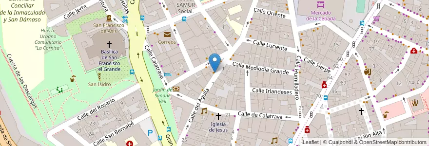 Mapa de ubicacion de La Carab en 스페인, Comunidad De Madrid, Comunidad De Madrid, Área Metropolitana De Madrid Y Corredor Del Henares, 마드리드.