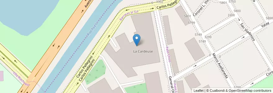 Mapa de ubicacion de La Cardeuse en Arjantin, Buenos Aires, Partido De Lanús, Lanús Oeste.