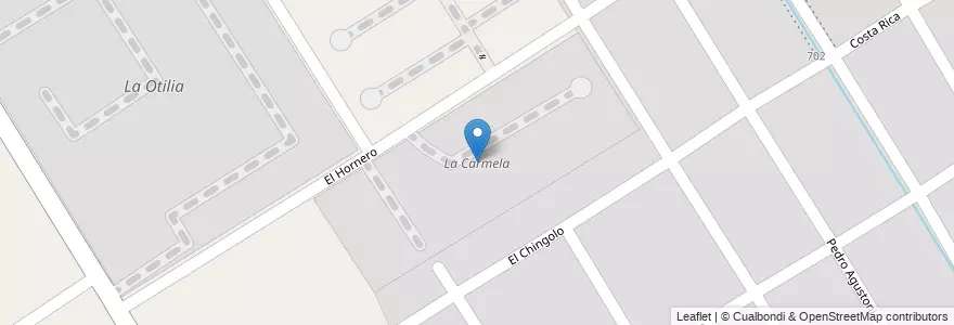 Mapa de ubicacion de La Carmela en Arjantin, Buenos Aires, Partido Del Pilar, Pilar.