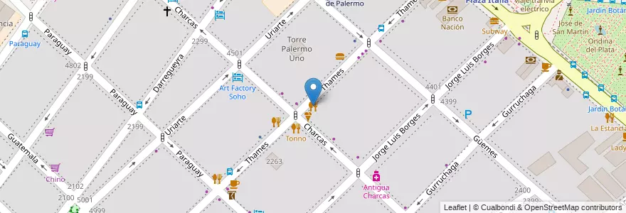 Mapa de ubicacion de la Carniceria, Palermo en Argentine, Ciudad Autónoma De Buenos Aires, Buenos Aires, Comuna 14.
