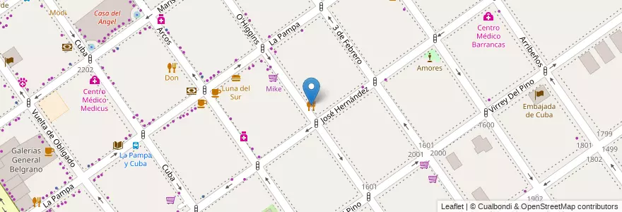 Mapa de ubicacion de La Casa de Addan, Belgrano en Argentina, Ciudad Autónoma De Buenos Aires, Buenos Aires, Comuna 13.