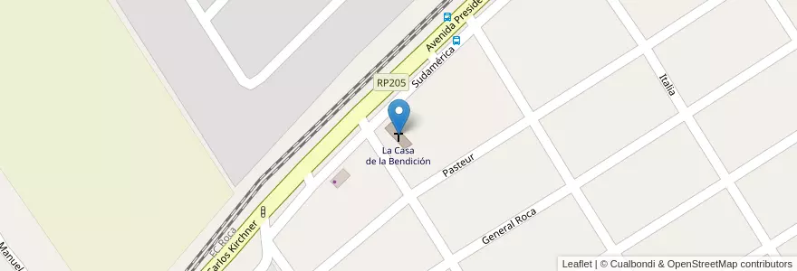 Mapa de ubicacion de La Casa de la Bendición en Argentina, Buenos Aires, Partido De Ezeiza, Carlos Spegazzini.