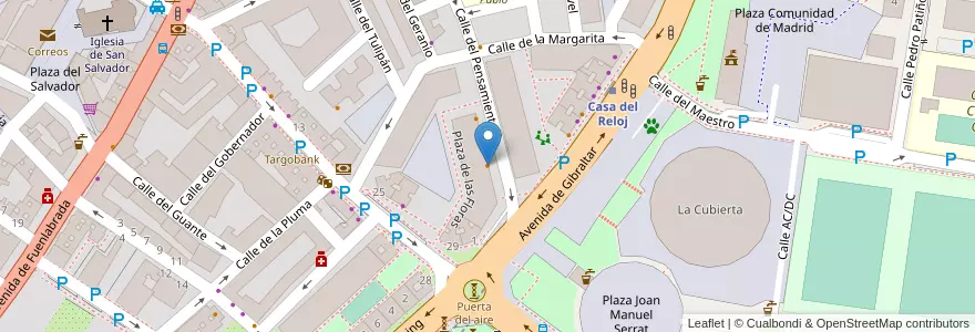 Mapa de ubicacion de La Casa de las Hamburguesas en Испания, Мадрид, Мадрид, Área Metropolitana De Madrid Y Corredor Del Henares, Leganés.