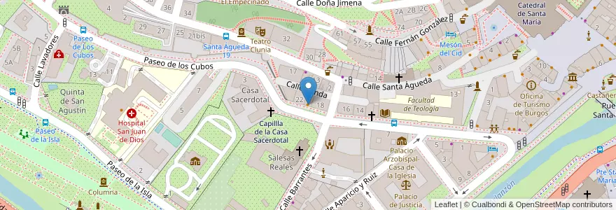 Mapa de ubicacion de La Casa de las Musas en اسپانیا, Castilla Y León, Burgos, Alfoz De Burgos, Burgos.