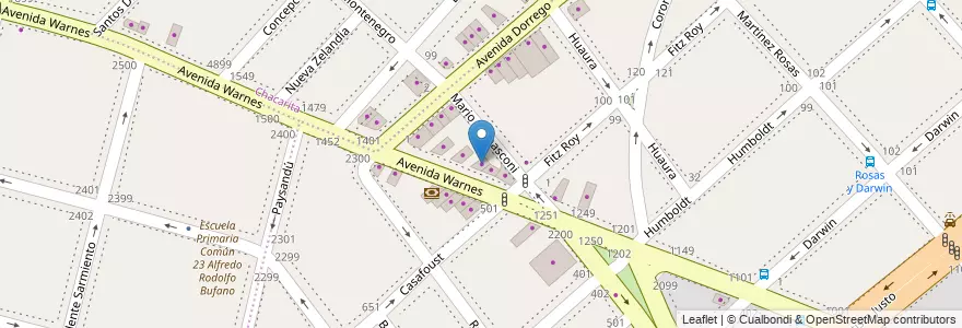 Mapa de ubicacion de La Casa de los Filtros, Villa Crespo en Аргентина, Буэнос-Айрес, Буэнос-Айрес, Comuna 15.