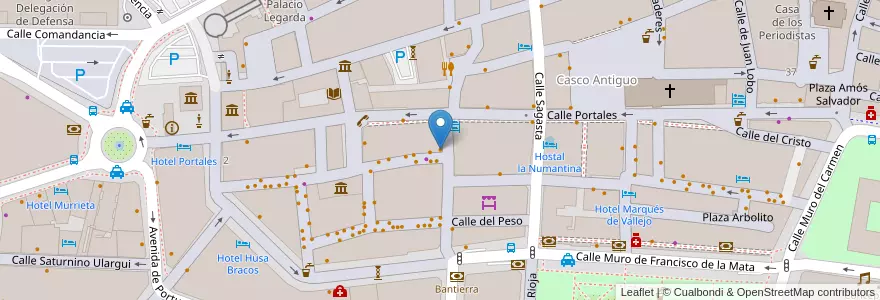 Mapa de ubicacion de La Casa de los Quesos en Испания, Риоха, Риоха, Логронья.