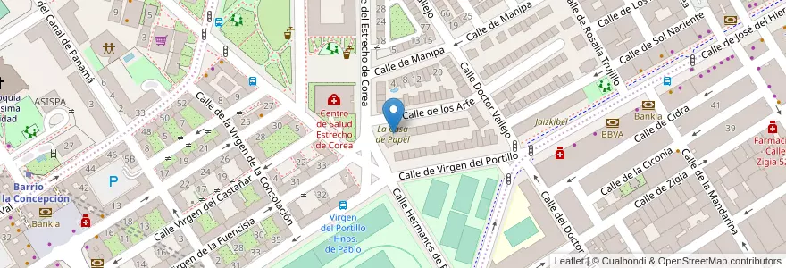 Mapa de ubicacion de La Casa de Papel en 스페인, Comunidad De Madrid, Comunidad De Madrid, Área Metropolitana De Madrid Y Corredor Del Henares, 마드리드.