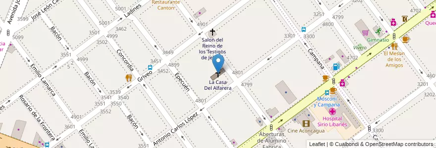 Mapa de ubicacion de La Casa Del Alfarera, Villa Devoto en Argentinien, Ciudad Autónoma De Buenos Aires, Buenos Aires, Comuna 11.