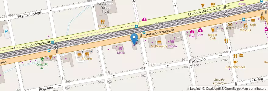 Mapa de ubicacion de La Casa del Audio en Argentina, Buenos Aires, Partido De La Matanza, Ramos Mejía.