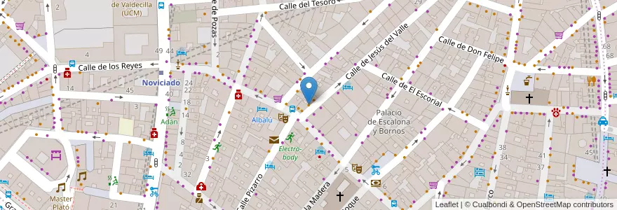 Mapa de ubicacion de La Casa del Pez en Sepanyol, Comunidad De Madrid, Comunidad De Madrid, Área Metropolitana De Madrid Y Corredor Del Henares, Madrid.