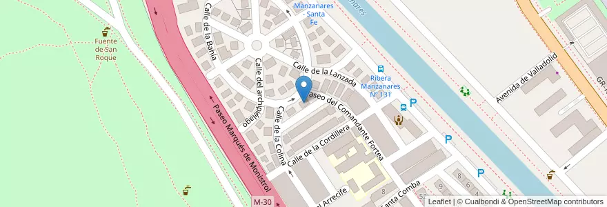 Mapa de ubicacion de La Casa del Río en إسبانيا, منطقة مدريد, منطقة مدريد, Área Metropolitana De Madrid Y Corredor Del Henares, مدريد.
