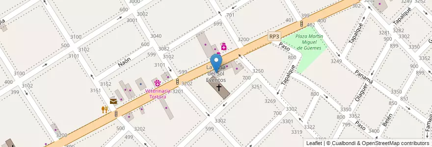 Mapa de ubicacion de La Casa del Sol Eventos en Argentina, Buenos Aires, Partido De La Matanza, Lomas Del Mirador.
