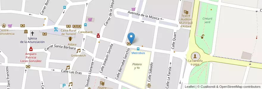 Mapa de ubicacion de La casa del tapeo en スペイン, バレンシア州, València / Valencia, L'Horta Oest, Aldaia.