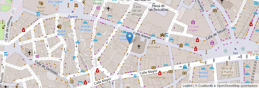 Mapa de ubicacion de La casa gallega ресторан Эдуарда en اسپانیا, بخش خودمختار مادرید, بخش خودمختار مادرید, Área Metropolitana De Madrid Y Corredor Del Henares, مادرید.