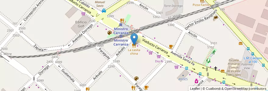 Mapa de ubicacion de La casita china, Palermo en الأرجنتين, Ciudad Autónoma De Buenos Aires, Buenos Aires, Comuna 14.
