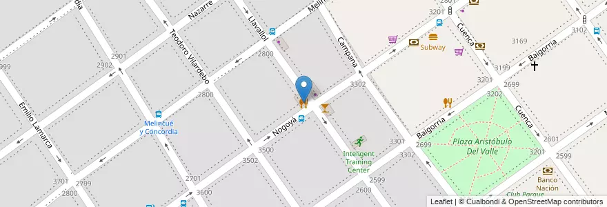 Mapa de ubicacion de La Cason, Villa del Parque en Argentinië, Ciudad Autónoma De Buenos Aires, Buenos Aires, Comuna 11.