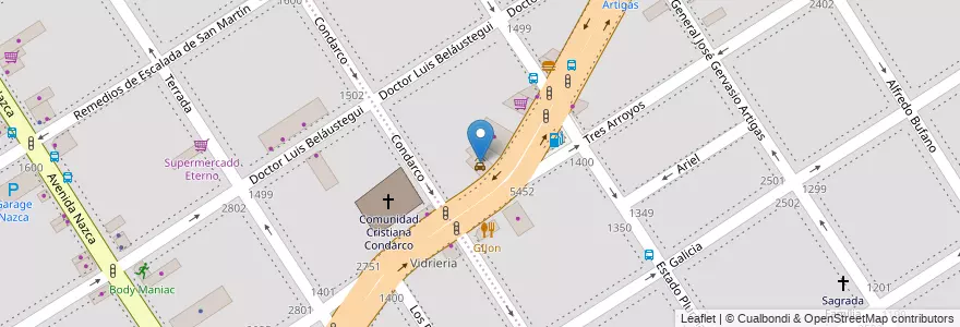 Mapa de ubicacion de La Casona, Villa General Mitre en الأرجنتين, Ciudad Autónoma De Buenos Aires, Buenos Aires.