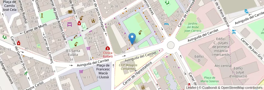 Mapa de ubicacion de La Cassola en España, Catalunya, Barcelona, Barcelonès.