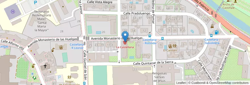 Mapa de ubicacion de La Castellana en Испания, Кастилия И Леон, Бургос, Alfoz De Burgos, Burgos.