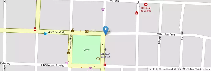 Mapa de ubicacion de La Catalina en Arjantin, Córdoba, Departamento San Javier, Municipio De La Paz, Pedanía Talas.