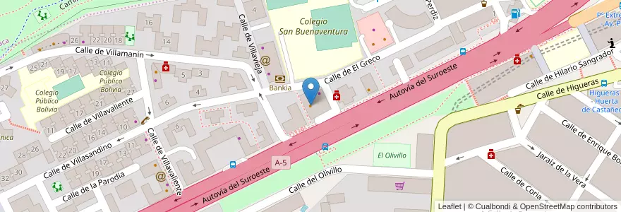 Mapa de ubicacion de La catedral de oporto en Spanien, Autonome Gemeinschaft Madrid, Autonome Gemeinschaft Madrid, Área Metropolitana De Madrid Y Corredor Del Henares, Madrid.