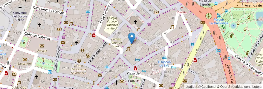 Mapa de ubicacion de La Cazuela en スペイン, カスティーリャ・イ・レオン州, サラマンカ, Campo De Salamanca, サラマンカ.