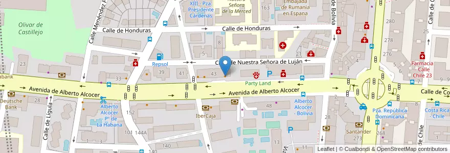 Mapa de ubicacion de La Cecilia de Allende en إسبانيا, منطقة مدريد, منطقة مدريد, Área Metropolitana De Madrid Y Corredor Del Henares, مدريد.