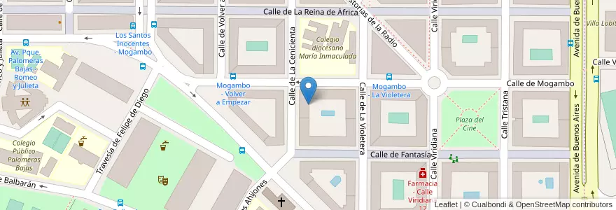 Mapa de ubicacion de La Cenicienta en Sepanyol, Comunidad De Madrid, Comunidad De Madrid, Área Metropolitana De Madrid Y Corredor Del Henares, Madrid.