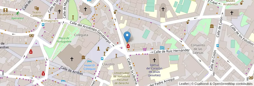 Mapa de ubicacion de La Central en スペイン, カスティーリャ・イ・レオン州, Valladolid, Valladolid.