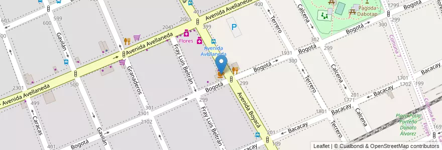 Mapa de ubicacion de La Cerrajeria, Flores en Argentinië, Ciudad Autónoma De Buenos Aires, Comuna 7, Buenos Aires.