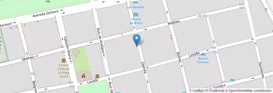 Mapa de ubicacion de La Cervecería en Arjantin, Buenos Aires, Partido De San Antonio De Areco, San Antonio De Areco.