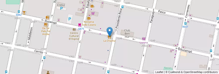 Mapa de ubicacion de La Chacha en Argentine, Santa Fe, Departamento Rosario, Municipio De Rosario, Rosario.