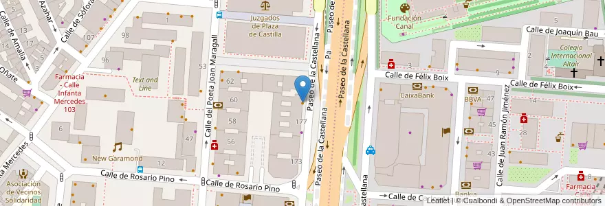 Mapa de ubicacion de La Chalana en إسبانيا, منطقة مدريد, منطقة مدريد, Área Metropolitana De Madrid Y Corredor Del Henares, مدريد.
