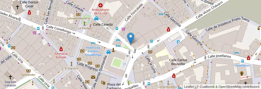 Mapa de ubicacion de La chalana en اسپانیا, آستوریاس, آستوریاس, Oviedo.