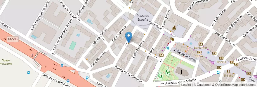 Mapa de ubicacion de La Chalota en スペイン, マドリード州, Comunidad De Madrid, Área Metropolitana De Madrid Y Corredor Del Henares, Las Rozas De Madrid.
