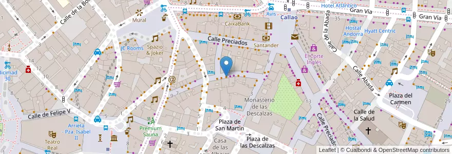 Mapa de ubicacion de La Chamana en España, Comunidad De Madrid, Comunidad De Madrid, Área Metropolitana De Madrid Y Corredor Del Henares, Madrid.