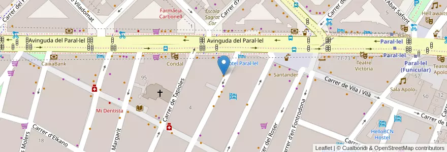 Mapa de ubicacion de La Chana en Spagna, Catalunya, Barcelona, Barcelonès, Barcelona.