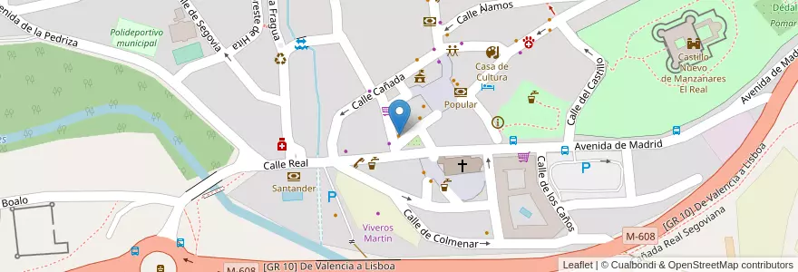 Mapa de ubicacion de La Charca Verde en スペイン, マドリード州, Comunidad De Madrid, Cuenca Alta Del Manzanares, Manzanares El Real.